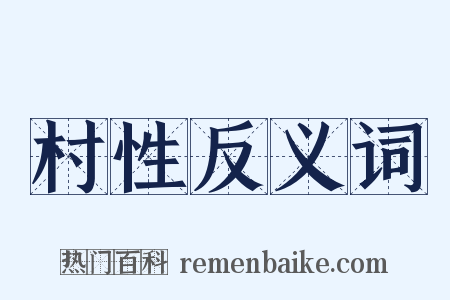 村性反义词是什么意思的图片